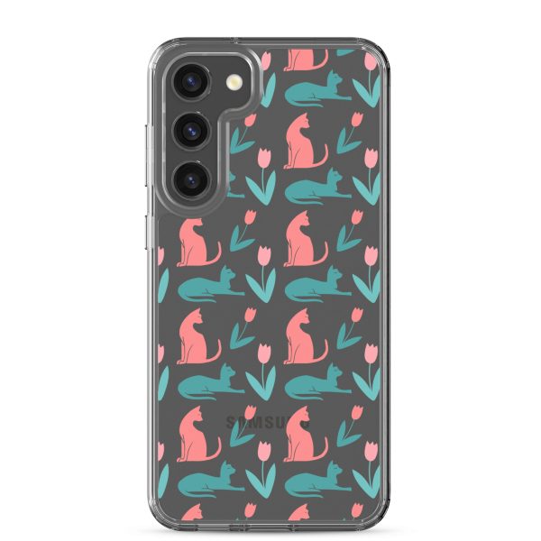 Cat Silhouettes Samsung Clear Case
