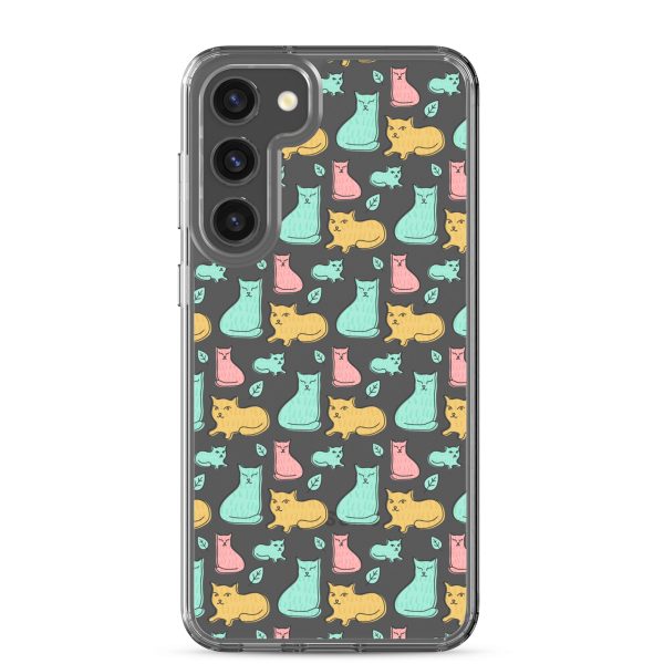 Cat Cute Colorful Samsung Clear Case