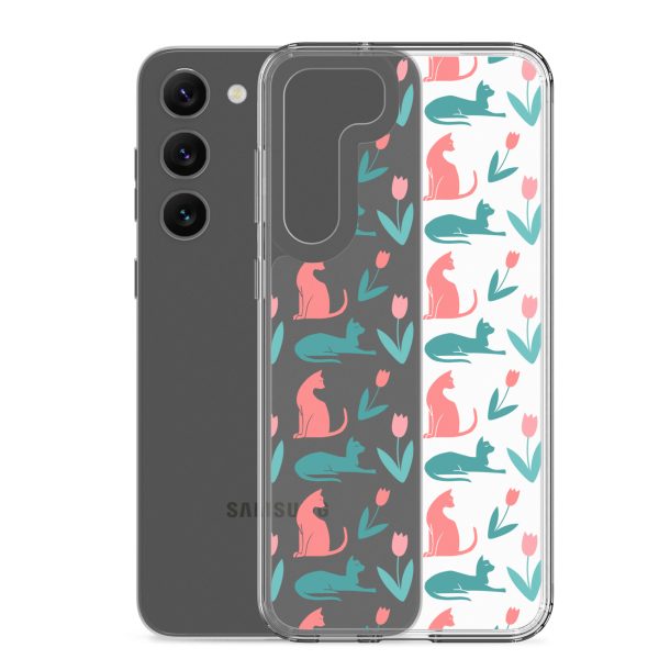 Cat Silhouettes Samsung Clear Case