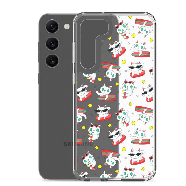 clear-case-for-samsung-samsung-galaxy-s23-plus-case-with-phone-6a1e7bb381a27.jpg Cat Surfing Samsung Clear Case