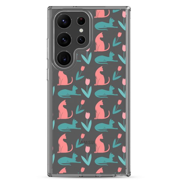 Cat Silhouettes Samsung Clear Case