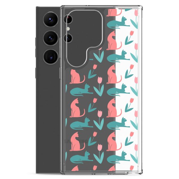 Cat Silhouettes Samsung Clear Case