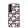 Cat Flowers and Hearts Samsung Clear Case