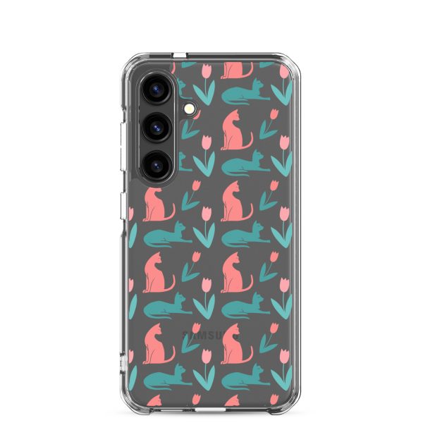 Cat Silhouettes Samsung Clear Case