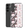 Cat Flowers and Hearts Samsung Clear Case
