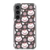 Cat Flowers and Hearts Samsung Clear Case