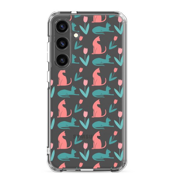 Cat Silhouettes Samsung Clear Case