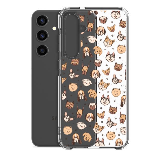 Cute Dog Breeds Samsung Clear Case