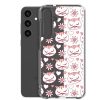Cat Flowers and Hearts Samsung Clear Case