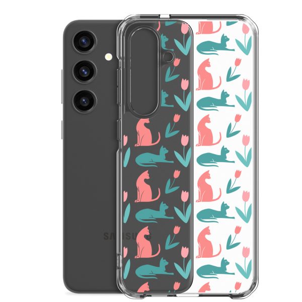 Cat Silhouettes Samsung Clear Case