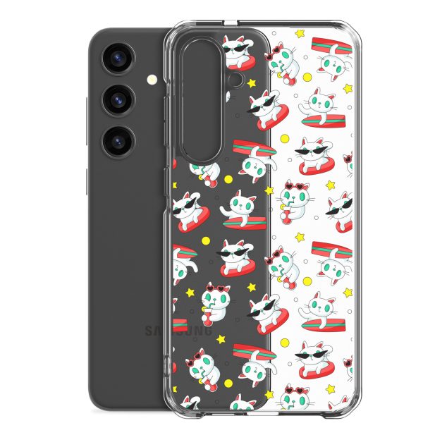 clear-case-for-samsung-samsung-galaxy-s24-plus-case-with-phone-6a1e7bb381c5c.jpg Cat Surfing Samsung Clear Case