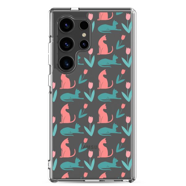 Cat Silhouettes Samsung Clear Case
