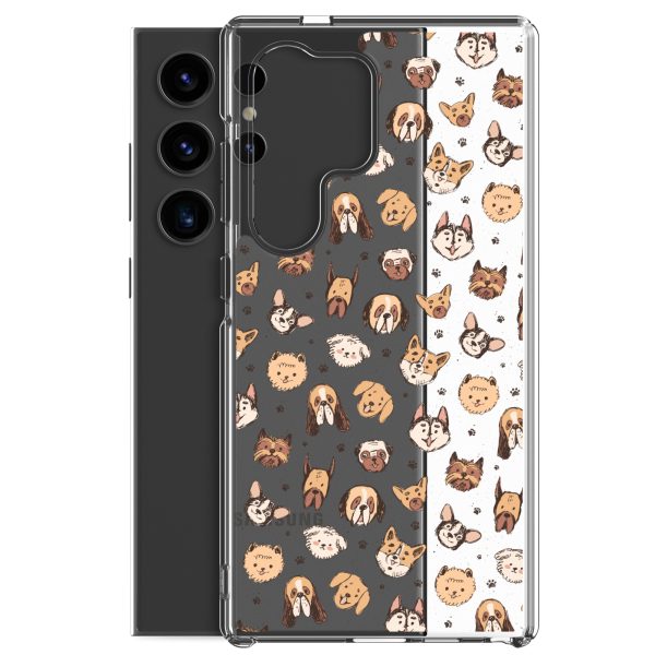 Cute Dog Breeds Samsung Clear Case