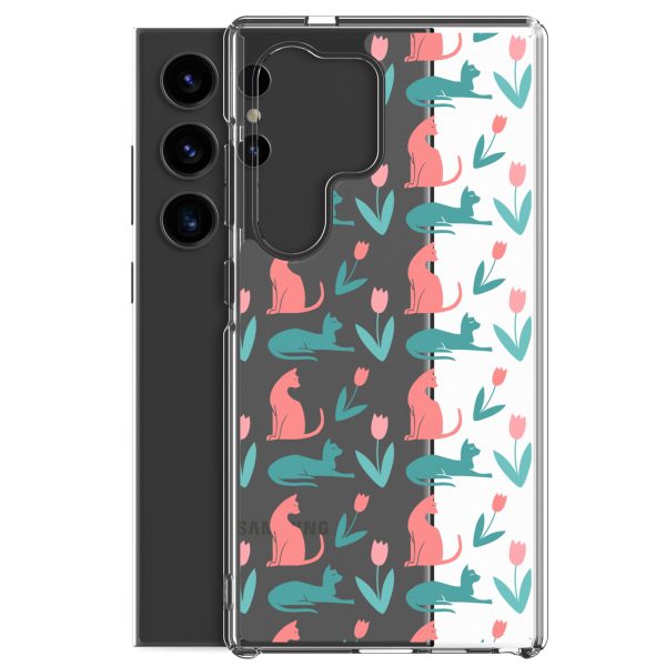 Cat Silhouettes Samsung Clear Case