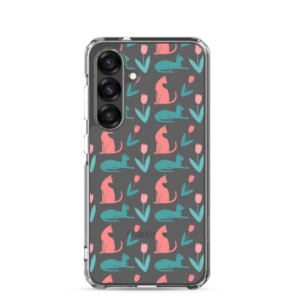 Cat Silhouettes Samsung Clear Case