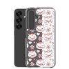 Cat Flowers and Hearts Samsung Clear Case