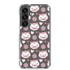 Cat Flowers and Hearts Samsung Clear Case