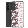 Cat Flowers and Hearts Samsung Clear Case