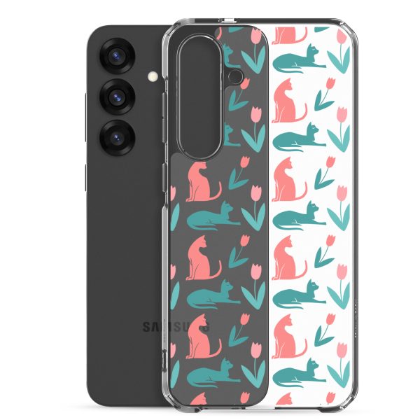 Cat Silhouettes Samsung Clear Case