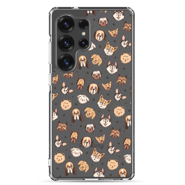 Cute Dog Breeds Samsung Clear Case