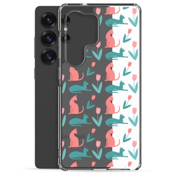 Cat Silhouettes Samsung Clear Case