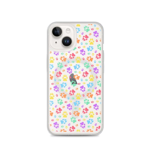 Puppy Paw Prints iPhone MagSafe Clear Case