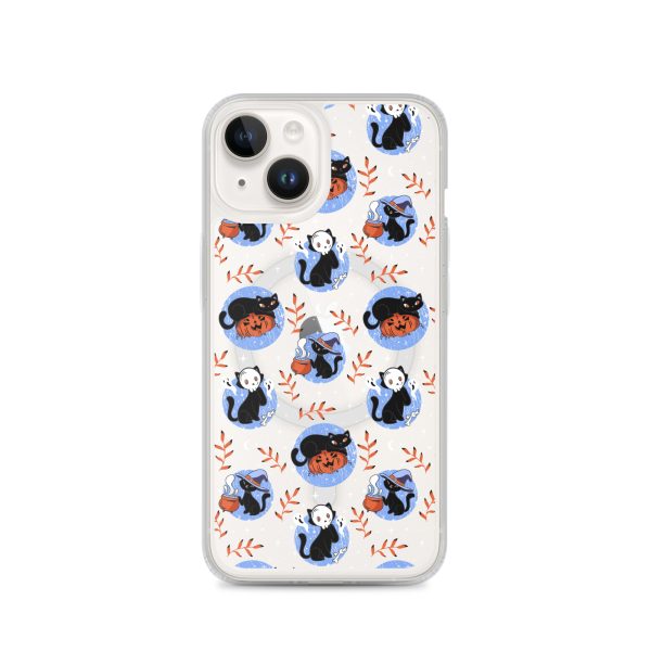 Halloween Cats iPhone MagSafe Clear Case