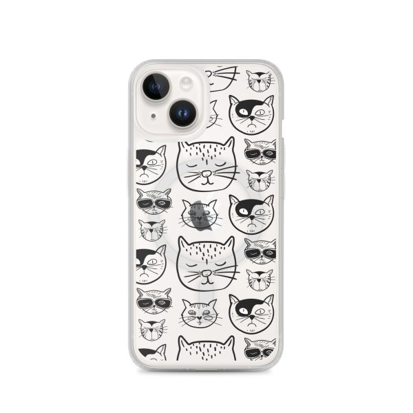 Cartoonish Cat iPhone MagSafe Clear Case
