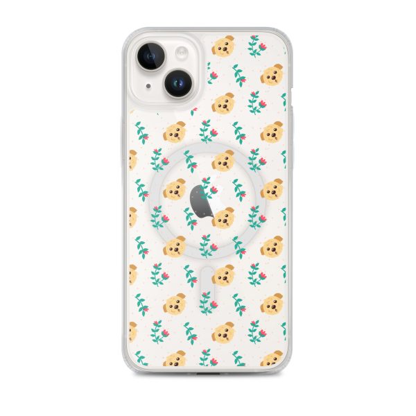 Dogs and Flowers iPhone MagSafe Clear Case
