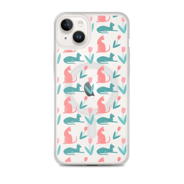 Cat Silhouettes iPhone MagSafe Clear Case