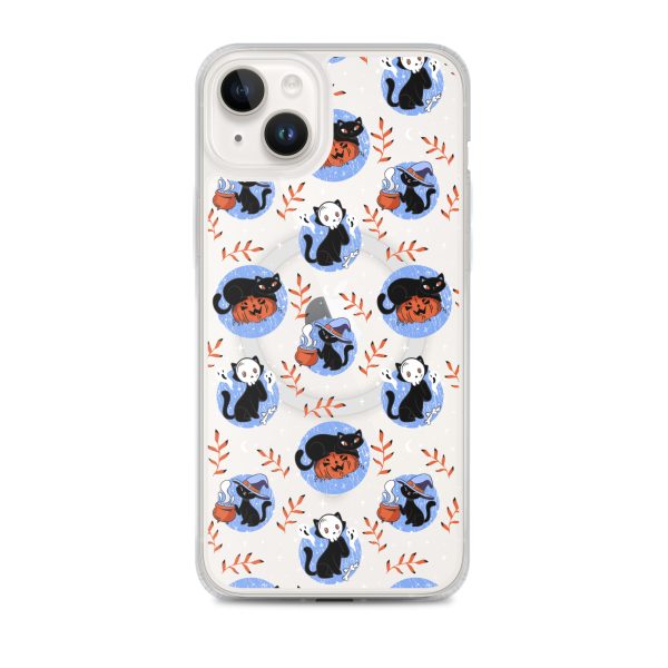 Halloween Cats iPhone MagSafe Clear Case