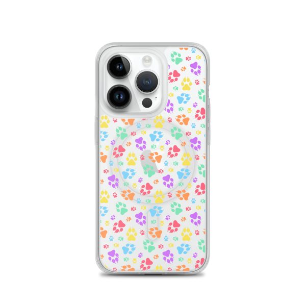 Puppy Paw Prints iPhone MagSafe Clear Case