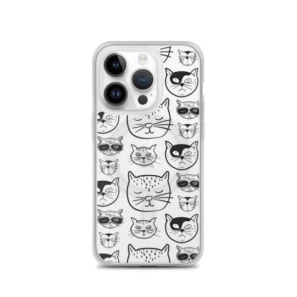 Cartoonish Cat iPhone MagSafe Clear Case