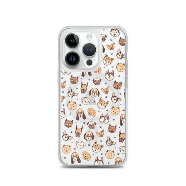 Cute Dog Breeds iPhone MagSafe Clear Case