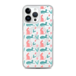Cat Silhouettes iPhone MagSafe Clear Case