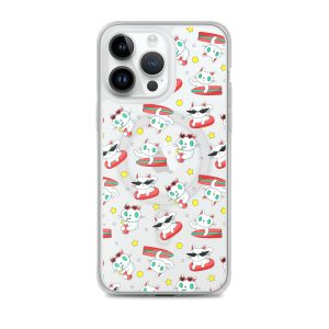 Cat Surfing iPhone MagSafe Clear Case