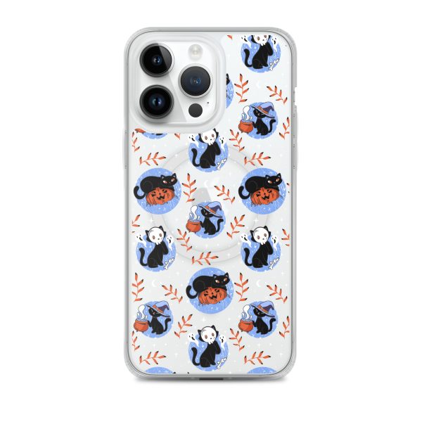 Halloween Cats iPhone MagSafe Clear Case