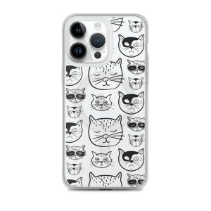 Cartoonish Cat iPhone MagSafe Clear Case