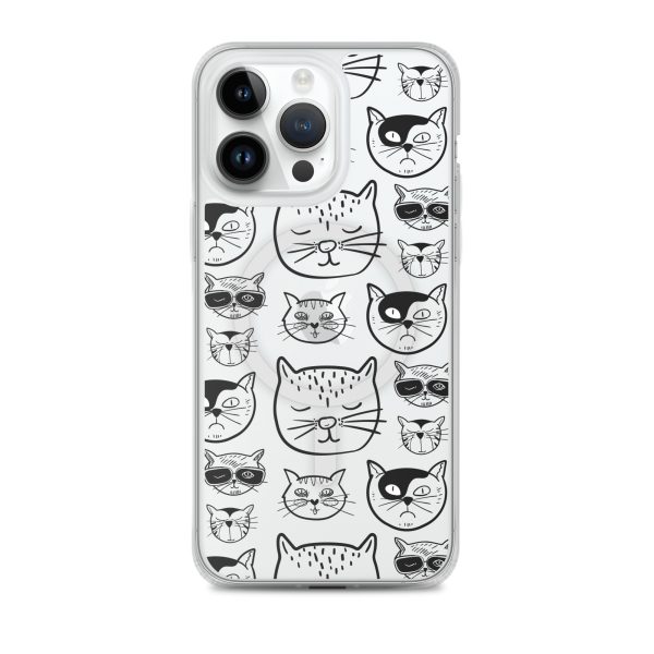 Cartoonish Cat iPhone MagSafe Clear Case