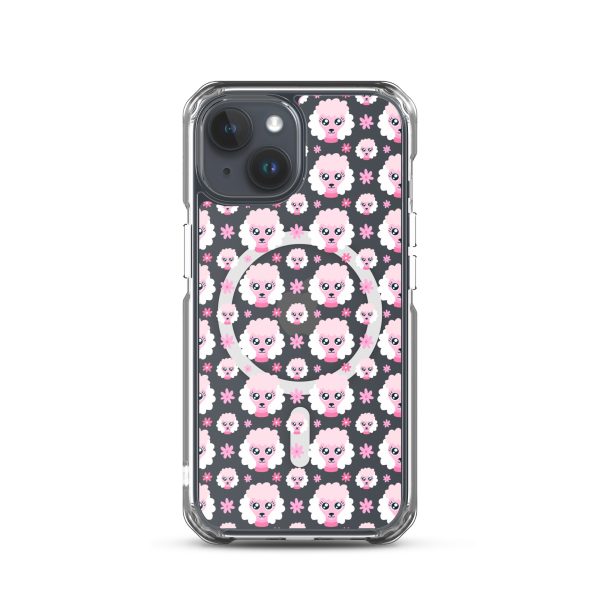magsafe-clear-case-for-iphone-iphone-15-front-6a1d74a171041.jpg Pink Poodle iPhone MagSafe Clear Case