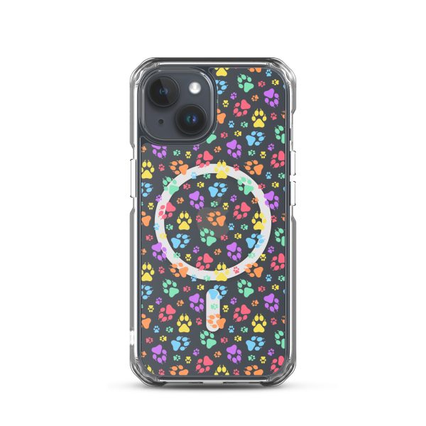 Puppy Paw Prints iPhone MagSafe Clear Case