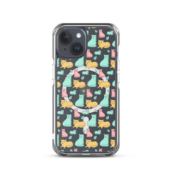 magsafe-clear-case-for-iphone-iphone-15-front-6a1d7787a0bcc.jpg Cat Cute Colorful iPhone MagSafe Clear Case