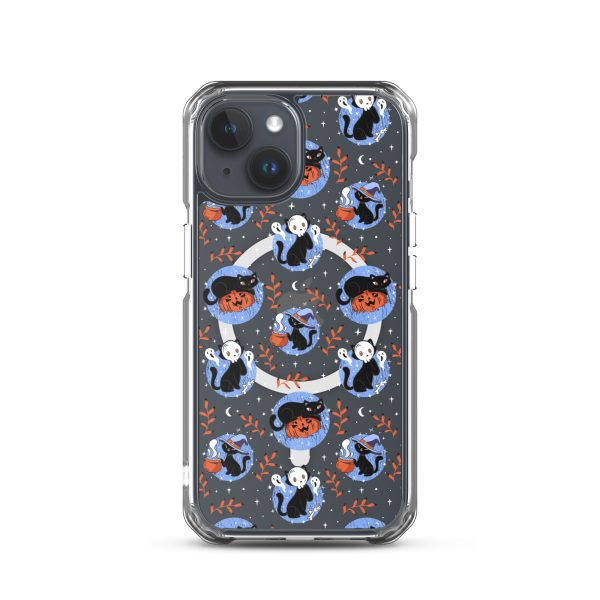 Halloween Cats iPhone MagSafe Clear Case
