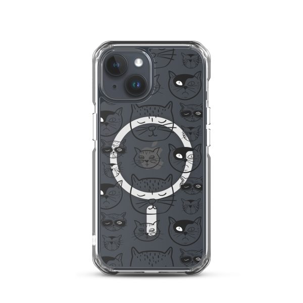 Cartoonish Cat iPhone MagSafe Clear Case