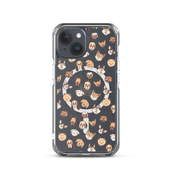 Cute Dog Breeds iPhone MagSafe Clear Case