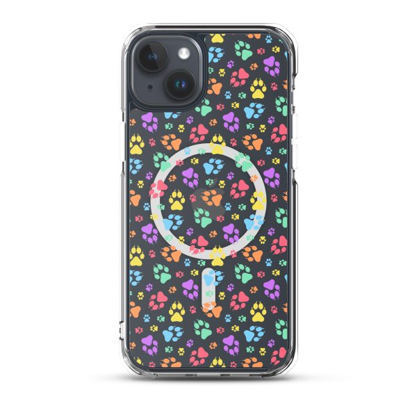 Puppy Paw Prints iPhone MagSafe Clear Case