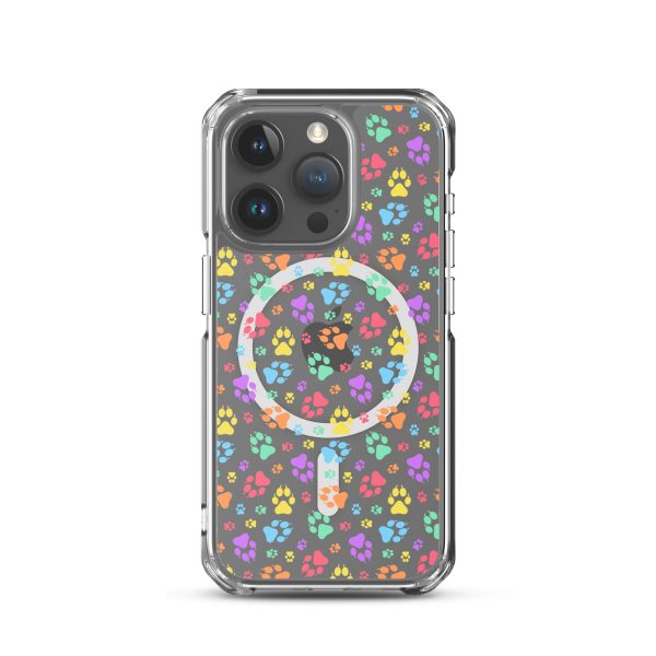 Puppy Paw Prints iPhone MagSafe Clear Case
