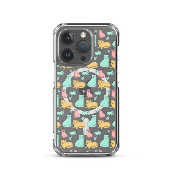 magsafe-clear-case-for-iphone-iphone-15-pro-front-6a1d7787a0b3d.jpg Cat Cute Colorful iPhone MagSafe Clear Case