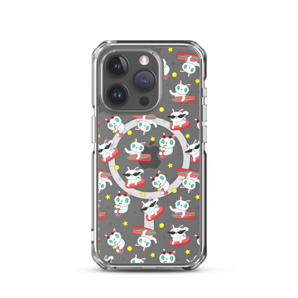 magsafe-clear-case-for-iphone-iphone-15-pro-front-6a1d78bd5df30.jpg Cat Surfing iPhone MagSafe Clear Case