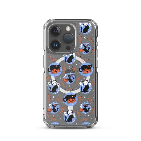 Halloween Cats iPhone MagSafe Clear Case